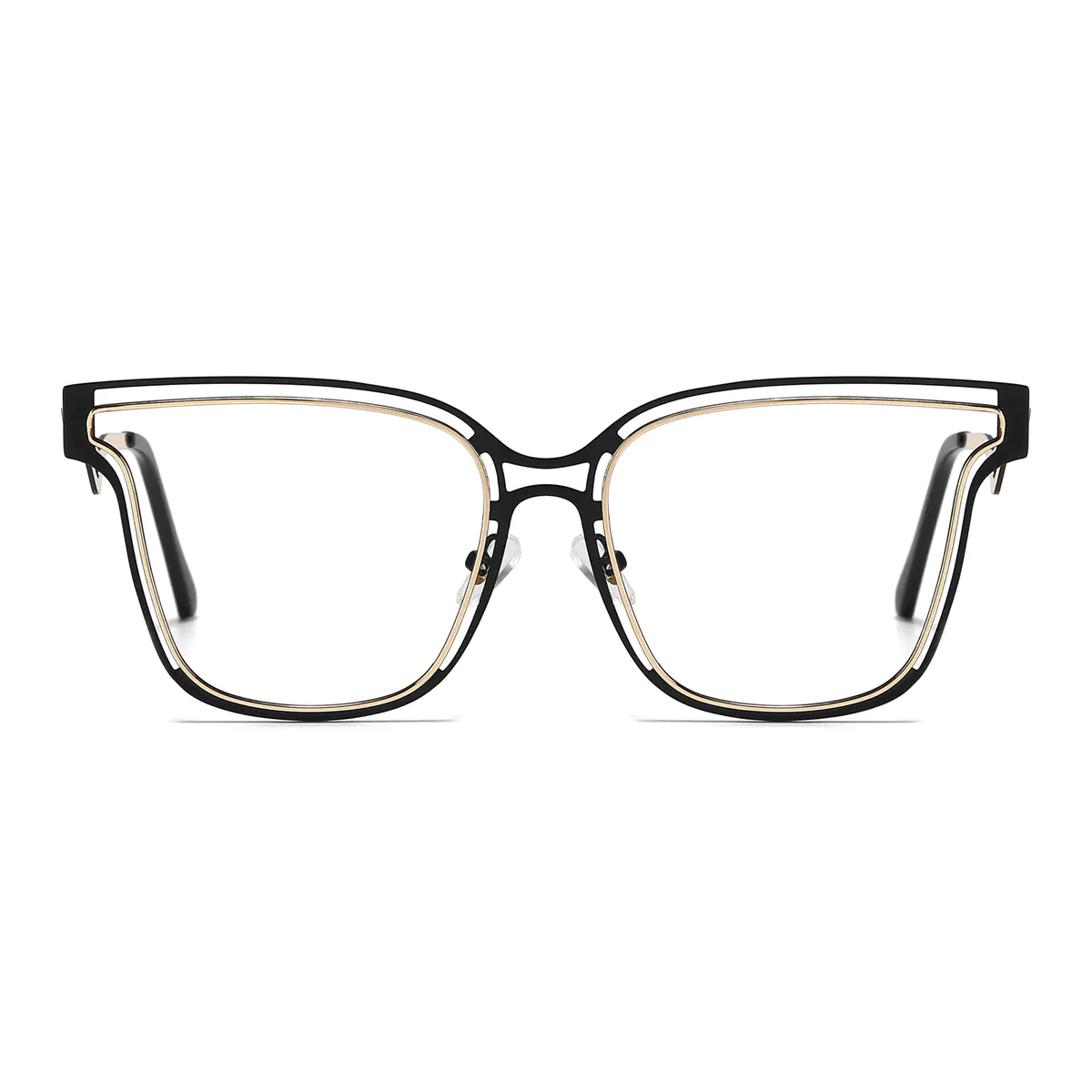 Round Black/Gold Eyeglasses