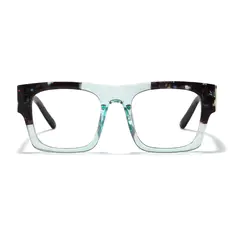 Square Tortoiseshell/Blue Eyeglasses