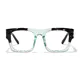 Square Tortoiseshell/Blue Eyeglasses