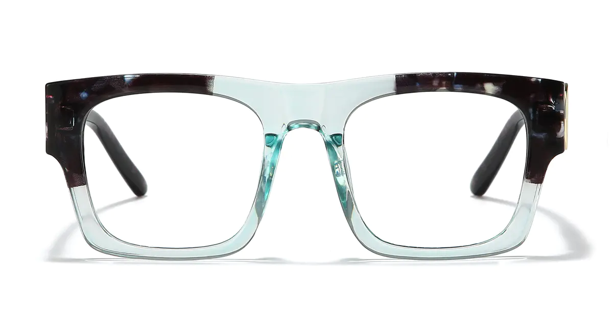Square Tortoiseshell/Blue Eyeglasses