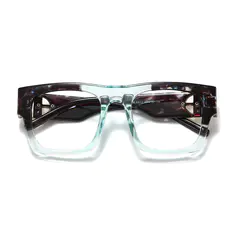 Square Tortoiseshell/Blue Eyeglasses