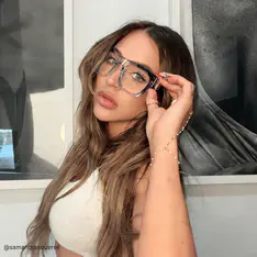 Square Tortoiseshell/Blue Eyeglasses