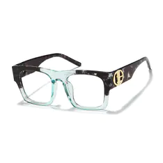 Square Tortoiseshell/Blue Eyeglasses