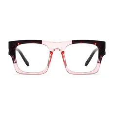 Square Tortoiseshell/Pink Eyeglasses