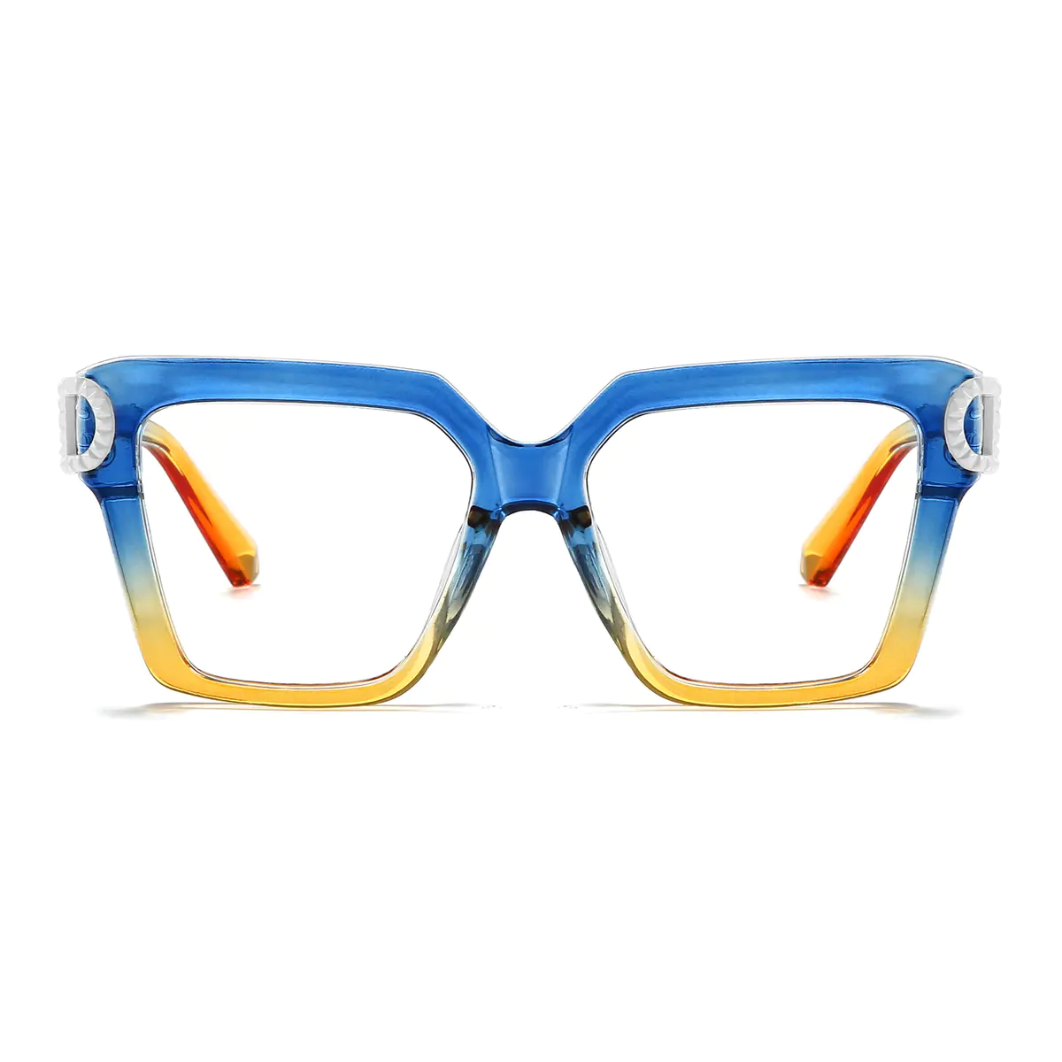 Square Blue/Yellow Eyeglasses