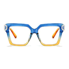 Square Blue/Yellow Eyeglasses