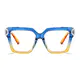 Square Blue/Yellow Eyeglasses
