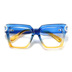 Square Blue/Yellow Eyeglasses
