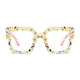 Square Transparent Yellow Eyeglasses