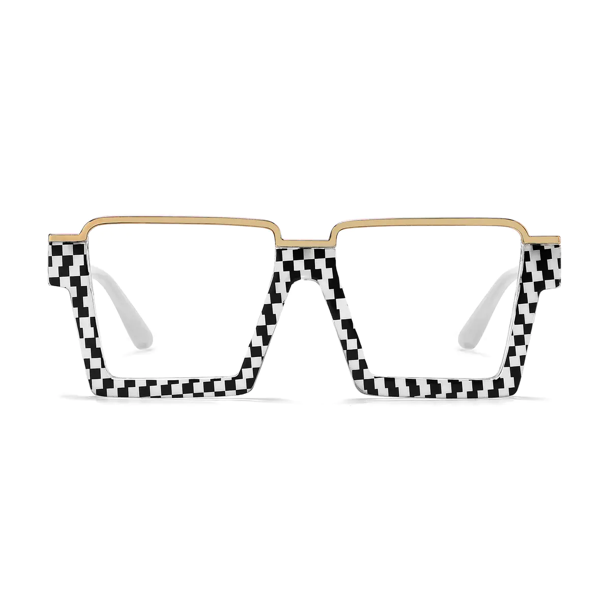 Square Black/White Eyeglasses