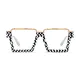 Square Black/White Eyeglasses