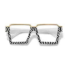 Square Black/White Eyeglasses