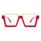 Square Red Eyeglasses