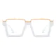 Square White Eyeglasses