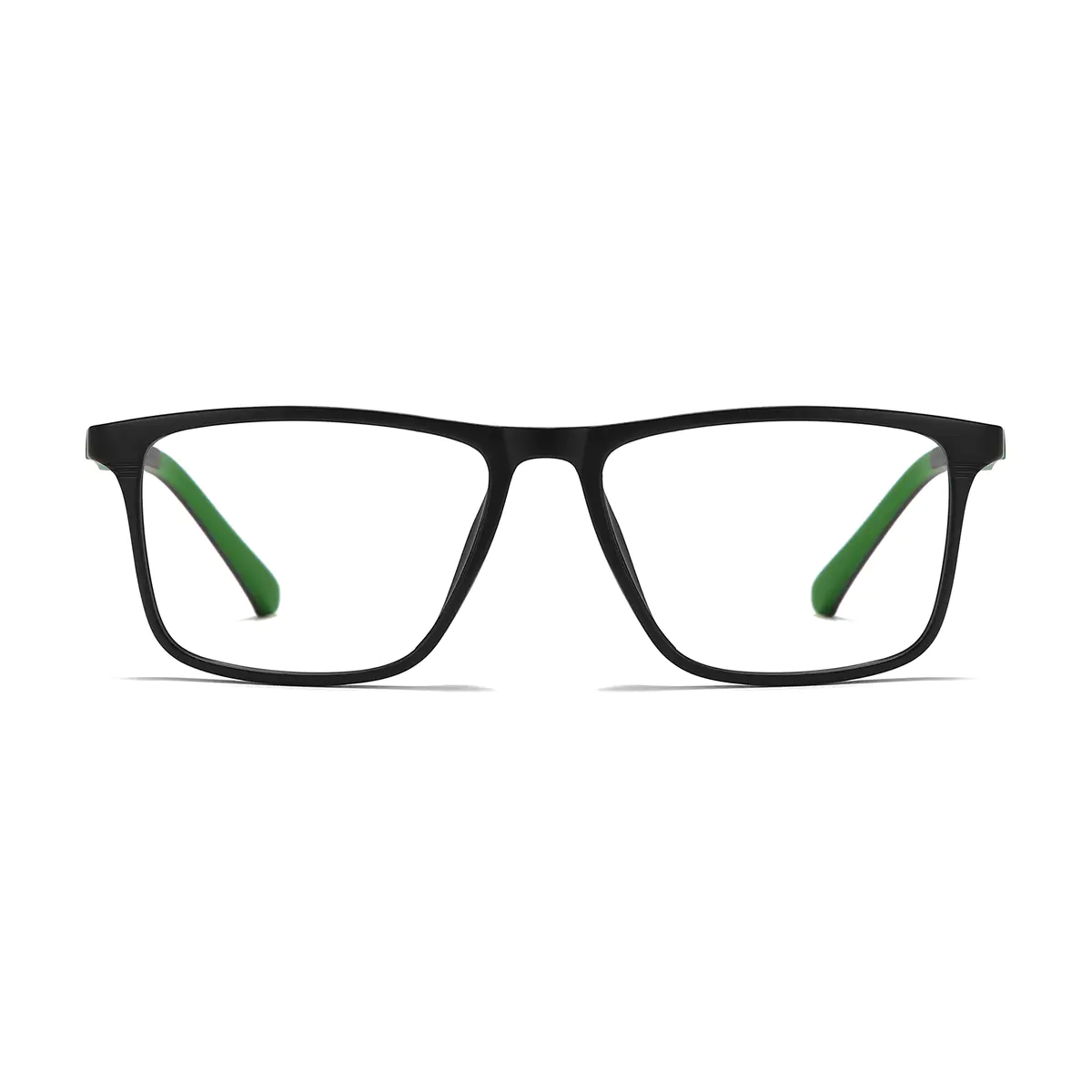 Rectangle Black/Green Eyeglasses