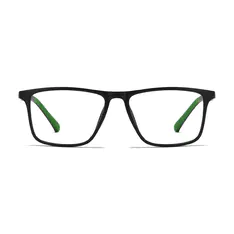 Rectangle Black/Green Eyeglasses