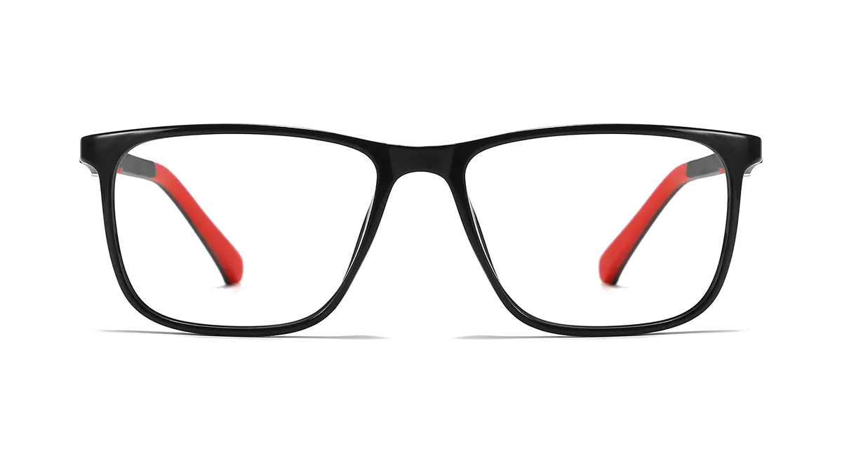Rectangle Red/Black Eyeglasses