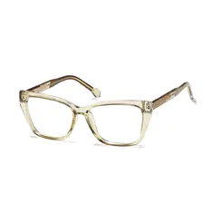 Cat-eye Transparent Green Eyeglasses
