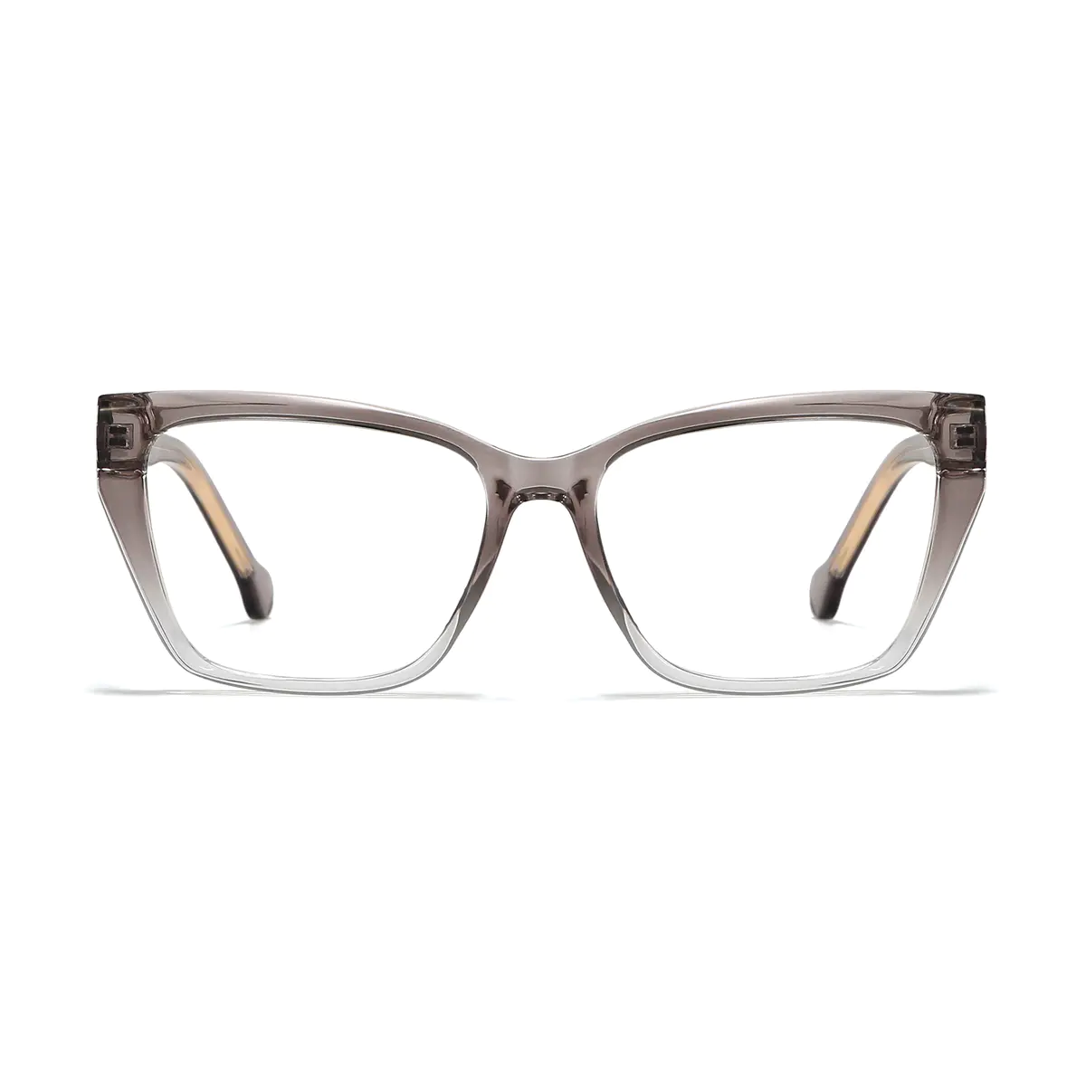 Rectangle Transparent Gray Eyeglasses