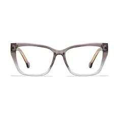 Cat-eye Transparent Gray Eyeglasses