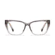 Cat-eye Transparent Gray Eyeglasses