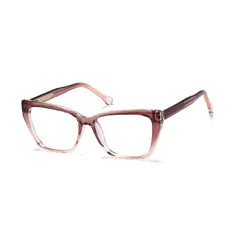Rectangle Transparent Pink Eyeglasses