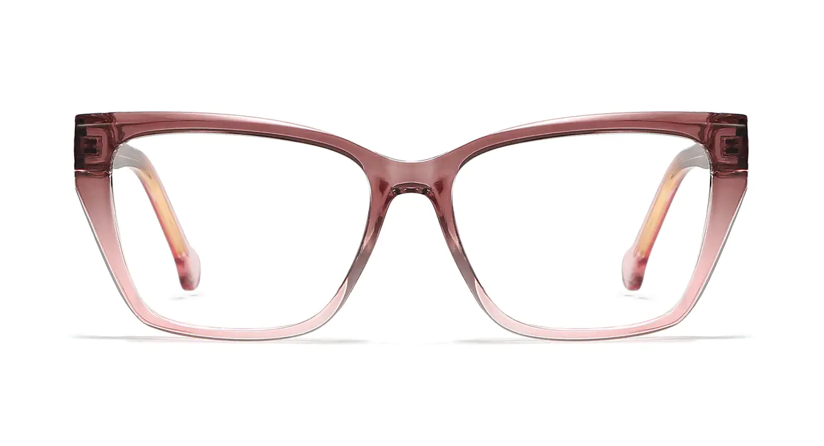 Cat-eye Transparent Pink Eyeglasses