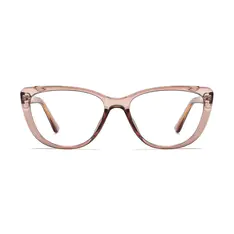 Oval Brown/Clear Eyeglasses