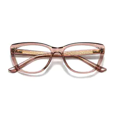 Oval Brown/Clear Eyeglasses