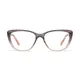 Oval Transparent Gray Eyeglasses