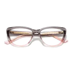 Cat-eye Transparent Gray Eyeglasses