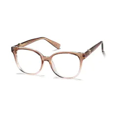 Oval Transparent Amber Eyeglasses