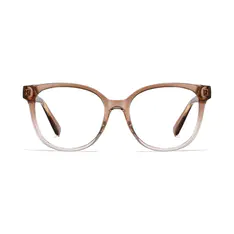 Oval Transparent Amber Eyeglasses