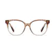 Oval Transparent Amber Eyeglasses
