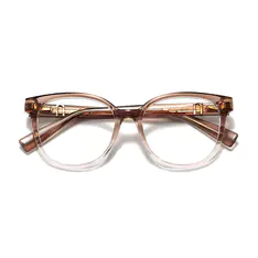 Oval Transparent Amber Eyeglasses