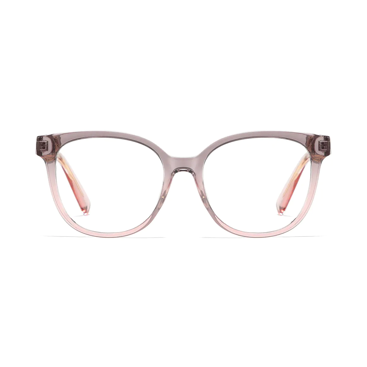 Oval Transparent Gray Eyeglasses
