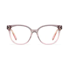 Oval Transparent Gray Eyeglasses
