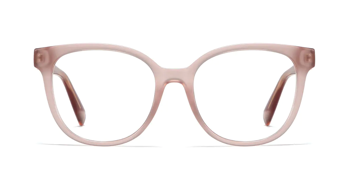 Oval Pink Eyeglasses