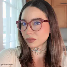 Oval Purple Eyeglasses