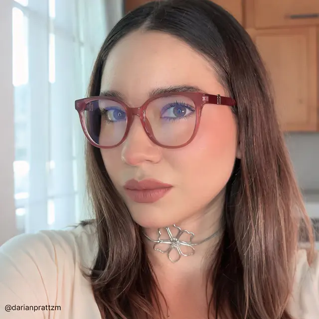 Oval Purple Eyeglasses