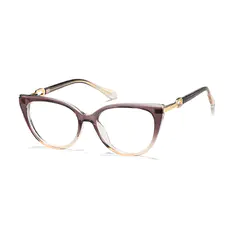 Oval Transparent Brown Eyeglasses
