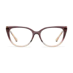 Oval Transparent Brown Eyeglasses