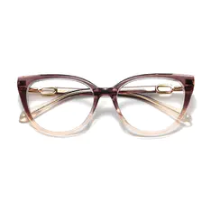Oval Transparent Brown Eyeglasses