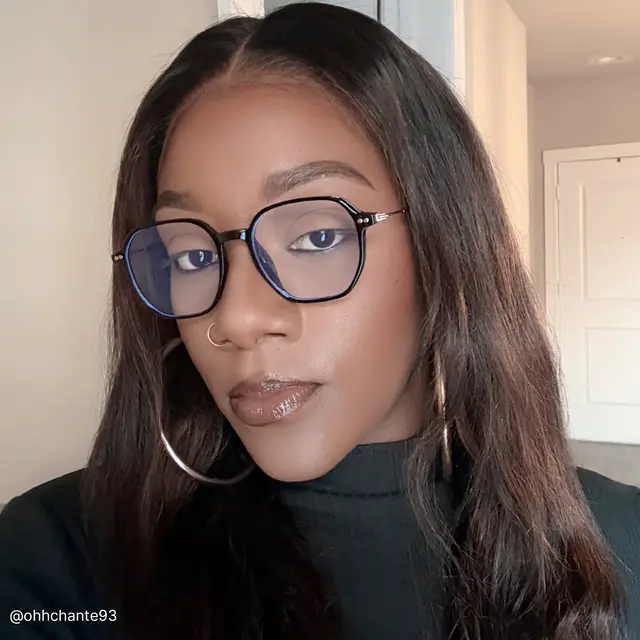Square Black/Silver Eyeglasses