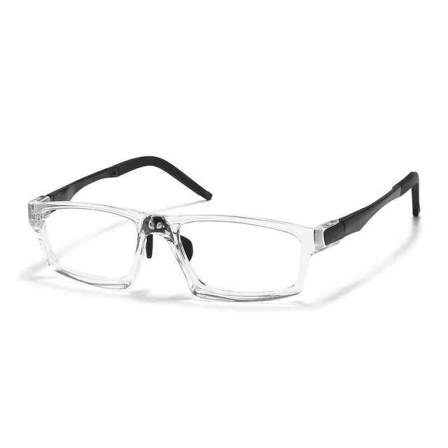 Rectangle Black/Clear Sport Eyeglasses
