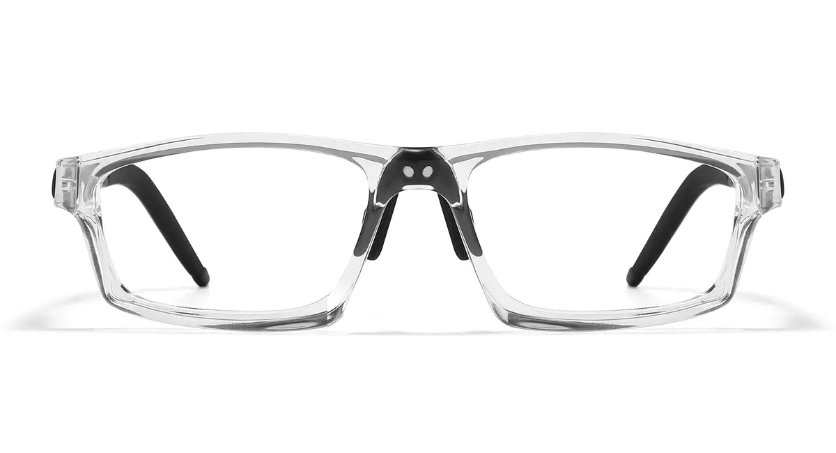 Rectangle Black/Clear Sport Eyeglasses