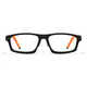 Rectangle Black/Orange Sport Eyeglasses
