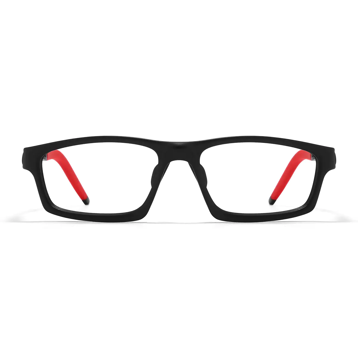 Rectangle Red/Black Sport Eyeglasses