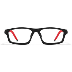 Rectangle Red/Black Sport Eyeglasses