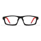Rectangle Red/Black Sport Eyeglasses